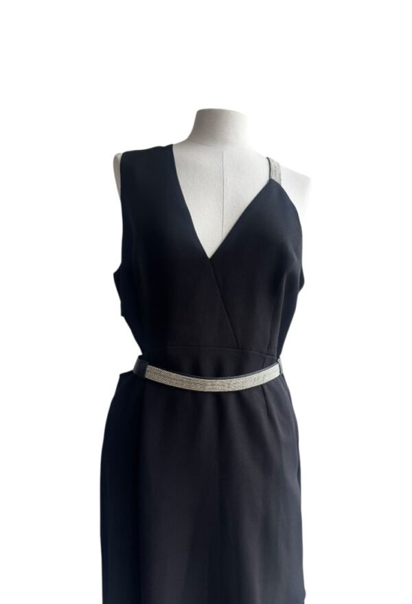 blue star dress Preppy Stargirl USA Sequin Model:Tyniesha Color:Black and White Long Sleeves High Neck
